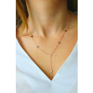 Bella Gloria TGK0026 Sallantılı Kalp Rose Kadın Gümüş Kolye