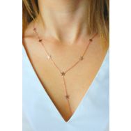 Bella Gloria TGK0028 Sallantılı Yıldız Rose Kadın Gümüş Kolye
