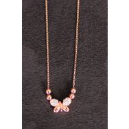 Bella Gloria TGK0126 Kelebek Rose Gümüş Kolye