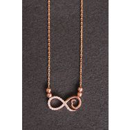 Bella Gloria TGK0135 Sonsuzluk Rose Kadın Gümüş Kolye