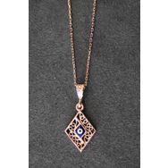 Bella Gloria TGK0325 Nazarlı Rose Kadın Gümüş Kolye