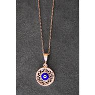 Bella Gloria TGK0328 Nazarlı Rose Kadın Gümüş Kolye