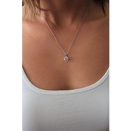 Bella Gloria TGK0386 Tektaş Gümüş Kolye