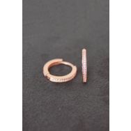 Bella Gloria TGP0074 Tek Sıra Rose Gümüş Küpe