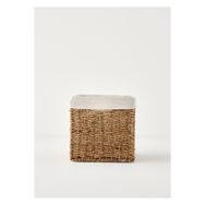 Bella Maison Brisa Katlanabilir Hasır İçi Bezli Sepet Naturel (25x25x25 cm)