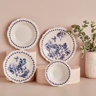 Bella Maison Vanessa Stoneware Mavi 48 Parça 12 Kişilik Yemek Takımı