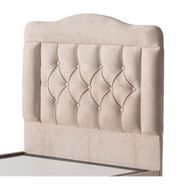 Belletto 140 cm Krem Çift Kişilik Vogue Lüx Kumaş Başlık