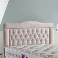 Belletto 150 cm Krem Çift Kişilik Vogue Lüx Kumaş Başlık