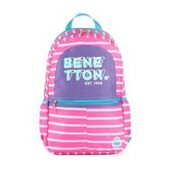 Benetton 03752 - Pembe Çift Bölmeli Okul Çantası
