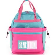 Benetton 03794 Mint Pembe Çift Bölme Sırt Çantası
