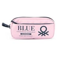 Benetton 03803 Pembe Çift Bölmeli Kalem Çantası