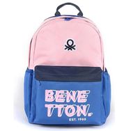 Benetton 03844 Pembe Mor Çift Bölmeli İlkokul Sırt Çantası