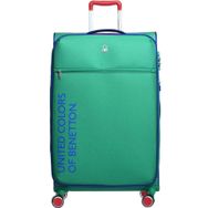 Benetton 14BNT2100 Yeşil Orta Boy 60 cm Kumaş Valiz