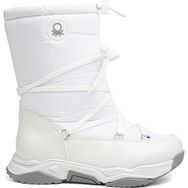 Benetton BN-30392-3256 Beyaz Gri Kadın Bot