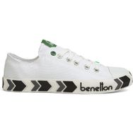 Benetton BN-30622-3374 Beyaz Siyah Erkek Spor Ayakkabı