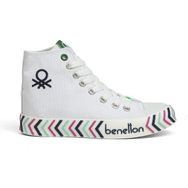 Benetton Bn - 30625 3374 Beyaz Lacivert Kadın Spor Ayakkabı