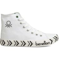 Benetton BN-30627-3374 Beyaz Siyah Erkek Spor Ayakkabı