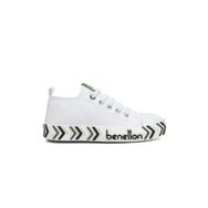Benetton BN-30640-3394 Beyaz Siyah Çocuk Spor Ayakkabı