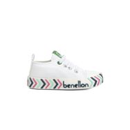 Benetton BN-30640-3394 Beyaz Yeşil Çocuk Spor Ayakkabı