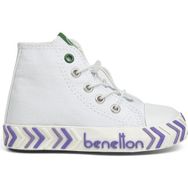 Benetton BN-30644-3394 Beyaz Lila Kız Çocuk Spor Ayakkabı