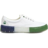 Benetton BN-30696-3114 Beyaz Yeşil Kadın Spor Ayakkabı