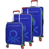 Benetton BNT2200 Mavi Siyah 3'lü Valiz Seti