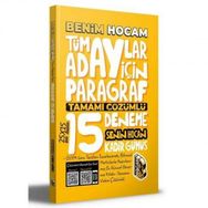 Benim Hocam Yayınları Tüm Adaylar için Paragraf Tamamı Çözümlü 15 Deneme