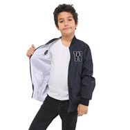 Benitto Kids 51268L Lacivert Beyaz Çift Taraflı Erkek Çocuk Yağmurluk