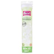 Benri 80+20 Adet Organik Makyaj Temizleme Pamuğu