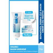 Bepanthol Derma 50 gr Cilt Bakım Kremi + 3x3.5 gr Onarıcı Bakım Merhemi