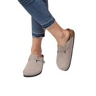 Bequemere RİGEL Mantar Tabanlı Hakiki Deri Kapalı Model Ortopedik Unisex Terlik