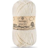 Bernam Butik Kartopu Melange Wool K013 Açık Krem El Örgü İpi