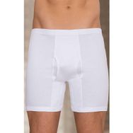 Berrak 1055 Paçalı Beyaz Erkek Boxer
