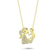 Besay Gold 14 Ayar Altın Anne Bebek Kolyesi