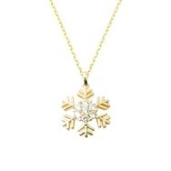 Besay Gold 14 Ayar Altın Kolye Taşlı Kartanesi