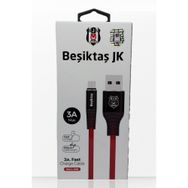 Beşiktaş Lisanslı Micro USB 3A 1 Metre Hızlı Şarj Destekli Şarj Kablosu