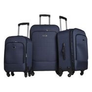 Best 1061 Lacivert Kumaş Büyük Orta Ve Kabin Boy 3'lü Valiz Set