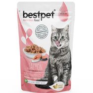 Best 24x85 gr Pet BestPet Sterilised Jelly Pouch Somonlu Kedi Maması
