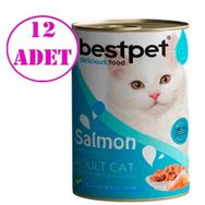 Best Pet 12x400 gr Somonlu Kısırlaştırılmış Konserve Yetişkin Kedi Maması