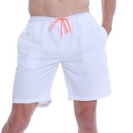Bestgift Beyaz Hızlı Kuruyan Spor Erkek Yazlık Şort