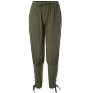 Bestgift Casual Yeşil Rahat Ayak Bileği Kayış Erkek Pantolon