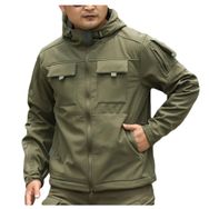 Bestgift Coldproof Ordu Yeşili Kapşonlu Erkek Ceket