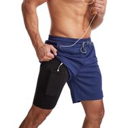 Bestgift Fitness Tibet Mavisi Hızlı Kuruyan Erkek Kapri Şort
