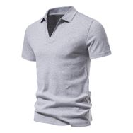 Bestgift Henley Beyaz 2 Kısa Kollu Spor Erkek T-shirt