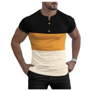 Bestgift Henley Resim Rengi 4 Kısa Kollu Spor Erkek T-shirt
