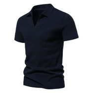 Bestgift Henley Tibet Mavisi Kısa Kollu Spor Erkek T-shirt
