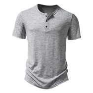 Bestgift Henry Açık Gri Kısa Kollu Erkek Sweatshirt