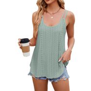 Bestgift Kaşkorse Yeşil Light Green Yuvarlak Yaka Kadın Bluz