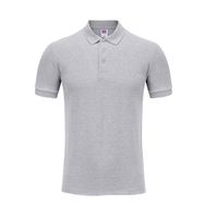 Bestgift Polo Gri Kısa Kollu Erkek Gömlek