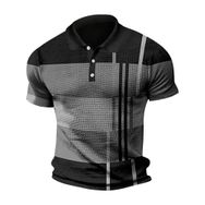 Bestgift Polo Gri Kısa Kollu Erkek T-shirt